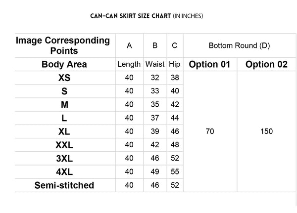 Can Can In Skirt Stitching Service for Lehenga EAST GRACE