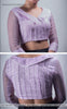 Lavender Breeze Pure Silk-Organza Designer Blouse