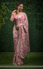 Sameera Pure Silk-Crepe Floral Printed and Pearl Embroidered Border Saree