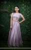 Vishakha Lavender Modal-Satin Hand-Embroidered Blouse & Lehenga