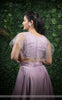 Vishakha Lavender Modal-Satin Hand-Embroidered Blouse & Lehenga