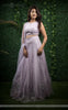 Chitra Lavender Pure Silk-Organza Hand-Embroidered Blouse & Lehenga