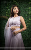 Chitra Lavender Pure Silk-Organza Hand-Embroidered Blouse & Lehenga