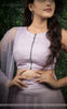 Chitra Lavender Pure Silk-Organza Hand-Embroidered Blouse & Lehenga