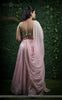 Anuradha Pink & Green Raw-Silk Hand-Embroidered Ribbonwork Lehenga