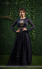 Lavanya Satin Handcrafted and Embroidered Navy Blue Dress