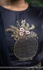 Lavanya Satin Handcrafted and Embroidered Navy Blue Dress