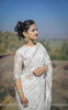Juhi White Pure Silk-Organza Hand Embroidered Saree