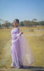 Lavender Breeze Pure Silk-Organza Hand Embroidered Saree