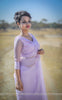 Lavender Breeze Pure Silk-Organza Hand Embroidered Saree