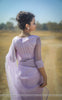Lavender Breeze Pure Silk-Organza Hand Embroidered Saree
