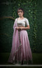 Punarnava Baby Pink Raw-Silk Ribbonwork Hand-Embroidered Lehenga