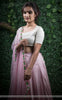 Punarnava Baby Pink Raw-Silk Ribbonwork Hand-Embroidered Lehenga