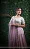 Punarnava Baby Pink Raw-Silk Ribbonwork Hand-Embroidered Lehenga