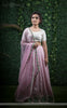 Punarnava Baby Pink Raw-Silk Ribbonwork Hand-Embroidered Lehenga