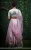 Punarnava Baby Pink Raw-Silk Ribbonwork Hand-Embroidered Lehenga