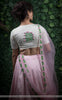 Punarnava Baby Pink Raw-Silk Ribbonwork Hand-Embroidered Lehenga