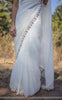 Creamery Pure Silk-Chiffon Ribbon Embroidered Saree
