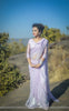 Lavender Breeze Pure Silk-Organza Hand Embroidered Saree