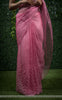 Arya Pure Silk-Organza Art Hand Embroidered Pink Saree