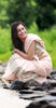 Peach Sorbet and Pearls Pure Silk Chiffon Saree
