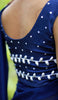 White Birdies on a Navy Blue Pure Silk Chiffon Saree