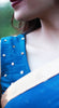 Deep Sea Blue-Green Pure Silk-Georgette Saree with Sequins