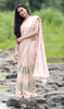 Peach Sorbet and Pearls Pure Silk Chiffon Saree