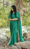 Sweet Pear Celadon Green Pure Satin Georgette Saree