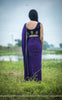 Purple Royale Satin Embroidered Saree
