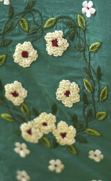 Sweet Pear Celadon Green Pure Satin Georgette Saree
