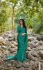 Sweet Pear Celadon Green Pure Satin Georgette Saree