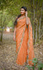 Tangerine Garden Silk Chiffon Ribbonwork Saree
