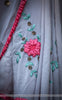 Pia Pure Flat Silk-Chiffon Hand Embroidered Saree