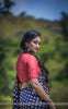 Shayantani Navy Blue Muslin-Cotton Hand-Painted Saree