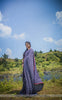 Shayantani Navy Blue Muslin-Cotton Hand-Painted Saree