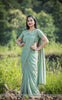 Hornet Pure Silk-Crepe Hand Embroidered Saree