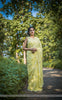 Sungold Pure Flat Silk-Chiffon Hand-Embroidered Saree
