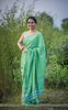 Mugdha Muslin-Cotton Hand-Painted Swans Saree