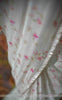 Rouge Burst Pure Silk-Chiffon Printed Saree