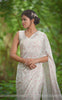 Rouge Burst Pure Silk-Chiffon Printed Saree