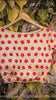 Morning Sunshine Red Rose Raw Silk Hand Embroidered Blouse