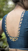 Deep Sea Green Raw Silk Zari Embroidered Blouse