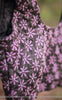Charcoal Grey Frangipani Floral Raw Silk Blouse