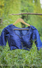 Dark Blue Raw Silk Blouse