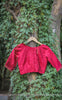 Dark Red Raw Silk Blouse