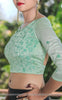 Pista Raw Silk Blouse With Floral Embroidery