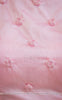 Pink Raw Silk Blouse With Hand Embroidered Baby Ribbon Roses