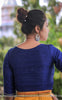 Dark Blue Raw Silk Blouse
