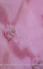 Pink Raw Silk Blouse With Hand Embroidered Baby Ribbon Roses